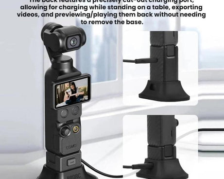 For DJI Osmo Pocket 4 / 3 BRDRC Car Desktop Silicone Mount