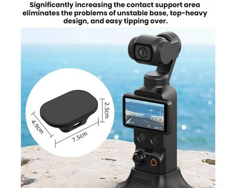 For DJI Osmo Pocket 4 / 3 BRDRC Car Desktop Silicone Mount