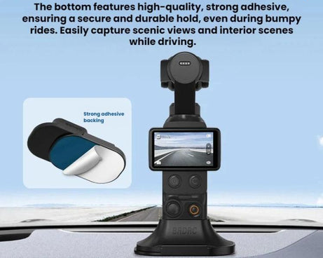 For DJI Osmo Pocket 4 / 3 BRDRC Car Desktop Silicone Mount