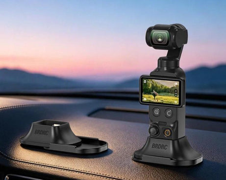 For DJI Osmo Pocket 4 / 3 BRDRC Car Desktop Silicone Mount