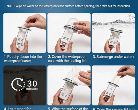 For DJI Osmo Pocket 4 Waterproof Case 60M/196ft Diving Housing Shell with 540-degree Panoramic View Underwater Accessories for Surfing Snorkeling