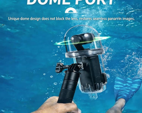 For DJI Osmo Pocket 4 Waterproof Case 60M/196ft Diving Housing Shell with 540-degree Panoramic View Underwater Accessories for Surfing Snorkeling