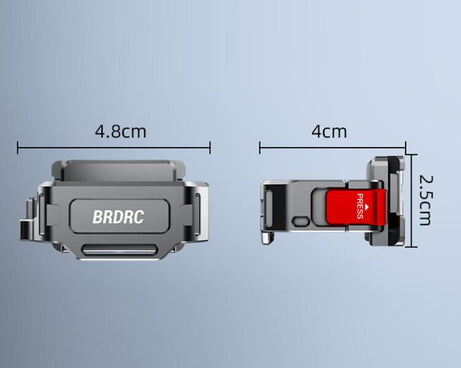 For DJI Osmo Pocket 4 BRDRC Cold Shoe Interface Quick-Release Expansion Frame Bracket, For DJI Osmo Pocket 4