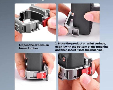 For DJI Osmo Pocket 4 BRDRC Cold Shoe Interface Quick-Release Expansion Frame Bracket, For DJI Osmo Pocket 4