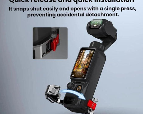 For DJI Osmo Pocket 4 BRDRC Cold Shoe Interface Quick-Release Expansion Frame Bracket, For DJI Osmo Pocket 4