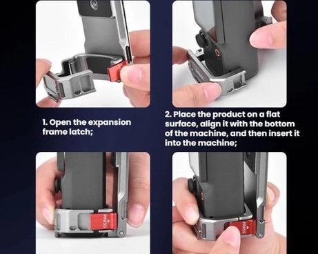 For DJI Osmo Pocket 3 / 4 BRDRC Multi-Functional Magnetic Base Adapter Frame Extension Stand, For DJI Osmo Pocket 3 / 4 Titanium
