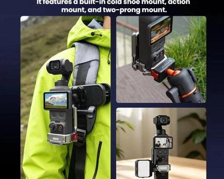For DJI Osmo Pocket 3 / 4 BRDRC Multi-Functional Magnetic Base Adapter Frame Extension Stand, For DJI Osmo Pocket 3 / 4 Titanium