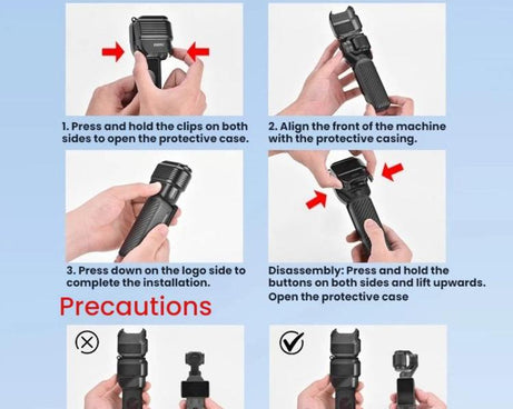 For DJI Osmo Pocket 4 BRDRC Display Lens Cover Gimbal Protective Case