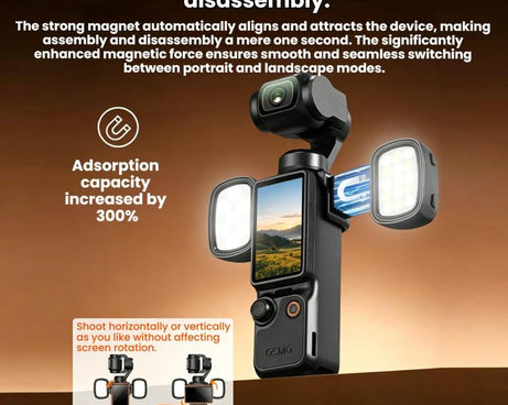 For DJI Osmo Pocket 4 / 3 Flymile Cameras Magnetic Fill Light For