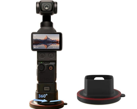 For DJI Osmo Pocket 4/3 Camera 360-degree Swivel Desktop Base Adhesive Stand Non-Slip Fixed Mount