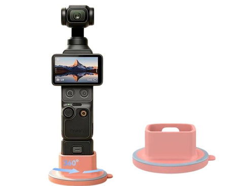 For DJI Osmo Pocket 4/3 Camera 360-degree Swivel Desktop Base Adhesive Stand Non-Slip Fixed Mount