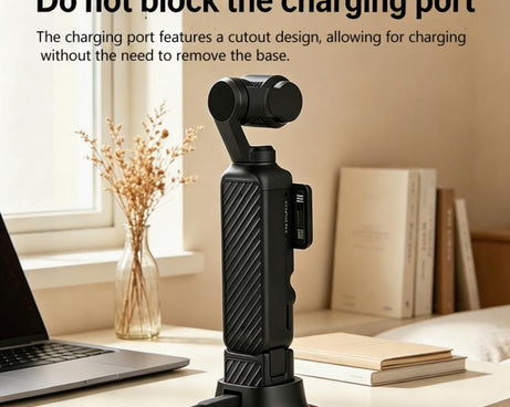 For DJI Osmo Pocket 4/3 Camera 360-degree Swivel Desktop Base Adhesive Stand Non-Slip Fixed Mount