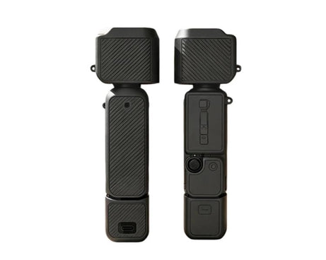 For DJI Osmo Pocket 4 Silicone Case 4-in-1 Full Body Protective Cover Kit Anti-Scratch Shockproof Skin Sleeve with Lanyard