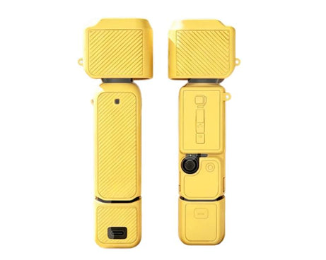 For DJI Osmo Pocket 4 Silicone Case 4-in-1 Full Body Protective Cover Kit Anti-Scratch Shockproof Skin Sleeve with Lanyard