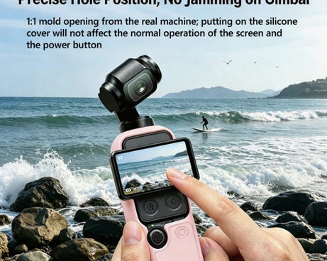 For DJI Osmo Pocket 4 Silicone Case 4-in-1 Full Body Protective Cover Kit Anti-Scratch Shockproof Skin Sleeve with Lanyard