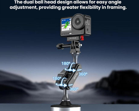 For DJI Osmo Pocket 4 / 3 Flymile Automotive Camera Electric Vacuum Cup Mount, FLY075, ZZ10760