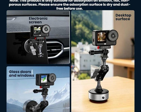 For DJI Osmo Pocket 4 / 3 Flymile Automotive Camera Electric Vacuum Cup Mount, FLY075, ZZ10760