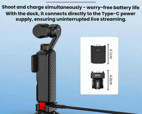 For DJI Osmo Pocket 4 / 3 / Insta360 X5 BRDRC Tripod Magnetic Mount