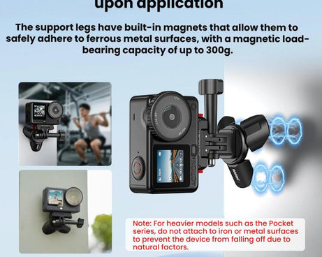 For DJI Osmo Pocket 4 / 3 / Insta360 X5 BRDRC Tripod Magnetic Mount