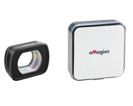 For DJI Osmo Pocket 4/3 Magnetic Optical Glass Lens Filter with Aluminum Alloy Frame, aMagisn Macro Lens 10X, aMagisn Wide Angle Lens 0.72X