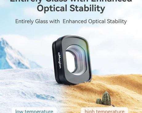 For DJI Osmo Pocket 4/3 Magnetic Optical Glass Lens Filter with Aluminum Alloy Frame, aMagisn Macro Lens 10X, aMagisn Wide Angle Lens 0.72X