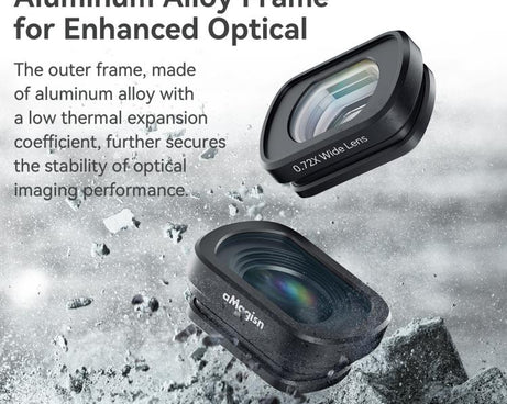 For DJI Osmo Pocket 4/3 Magnetic Optical Glass Lens Filter with Aluminum Alloy Frame, aMagisn Macro Lens 10X, aMagisn Wide Angle Lens 0.72X