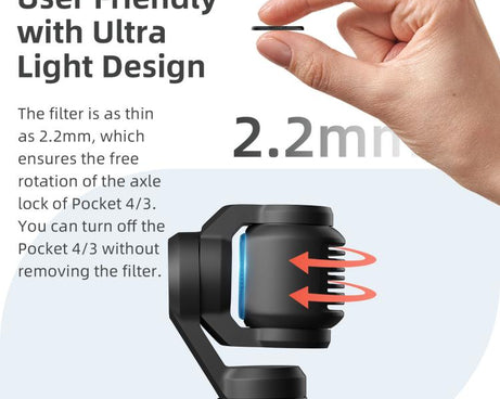 For DJI Osmo Pocket 4 / 3 aMagisn Magnetic Lens Filter, Adjustable CPL, VND  1-5 Stop, VND 6-10 Stop, Black Mist 1/4, ND4/16/64/256, ND1000