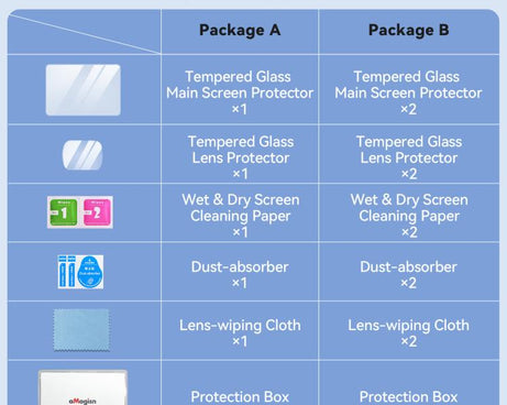 For DJI Osmo Pocket 4/3 aMagisn Screen Protector 9H Tempered Glass Lens & Screen Protective Film, 1+1 Pack, 2+2 Pack