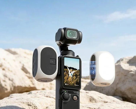 For DJI Osmo Pocket 4/3 Magnetic Fill Light 3 Color Modes Portable Rechargeable Vlog Video Light, 2pcs /Pack