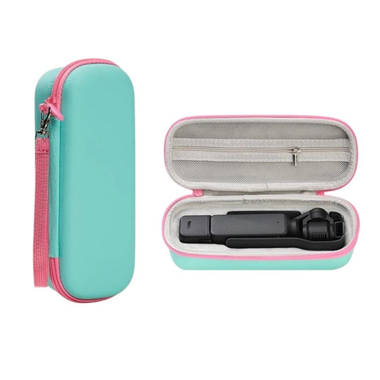 For DJI Osmo Pocket 3 Standalone & Essential Accessories Hard Carrying Case PU Leather Storage Bag with Wrist Strap