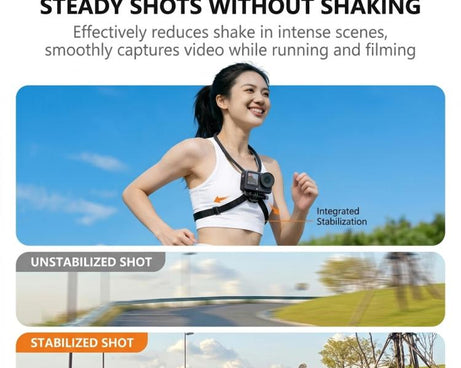 Neck Mount For Action Camera With 360-Degree Rotating Quick Release Base Air Cushion POV Necklace Holder With Anti-Shake Chest Strap