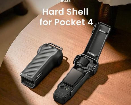 For DJI Osmo Pocket 4 aMagisn One-Piece Flip Protective Case Impact-Resistant ABS Hard Cover with Built-in Magnetic Filter Storage