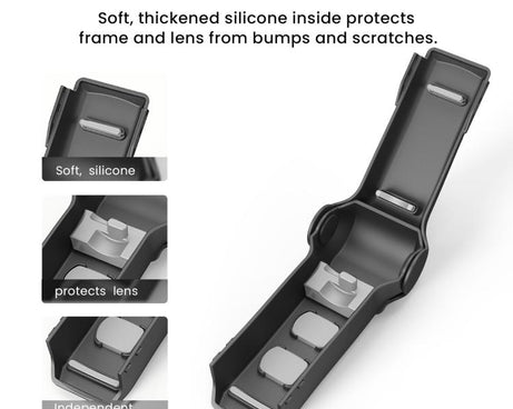For DJI Osmo Pocket 4 aMagisn One-Piece Flip Protective Case Impact-Resistant ABS Hard Cover with Built-in Magnetic Filter Storage
