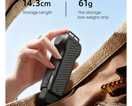 For DJI Osmo Pocket 4 aMagisn One-Piece Flip Protective Case Impact-Resistant ABS Hard Cover with Built-in Magnetic Filter Storage
