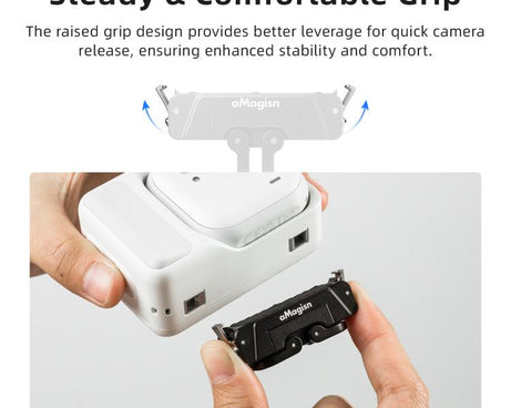 For Insta360 GO Ultra AMagisn 360-Degree Rotatable Metal Magnetic Quick-Release Mount With 1/4-Inch Thread And 2-Prong Base, For Insta360 GO Ultra