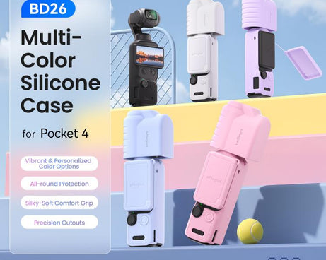 For DJI Osmo Pocket 4 aMagisn Multi-color Silicone Protective Case Full Body Sleeve Precision Cutout Anti-Scratch Skin