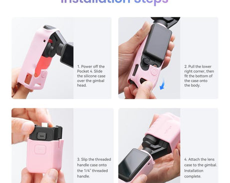 For DJI Osmo Pocket 4 aMagisn Multi-color Silicone Protective Case Full Body Sleeve Precision Cutout Anti-Scratch Skin
