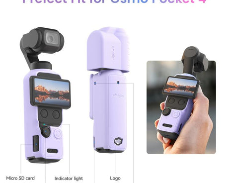 For DJI Osmo Pocket 4 aMagisn Multi-color Silicone Protective Case Full Body Sleeve Precision Cutout Anti-Scratch Skin