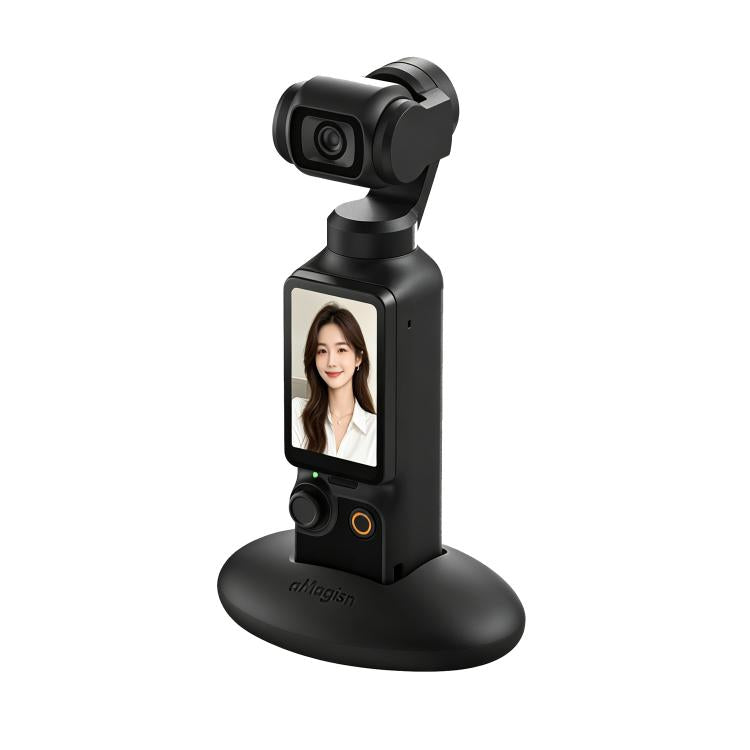 For DJI Osmo Pocket 4 / 3 aMagisn Silicone Desktop Stand Base Non-Slip Dashboard Car Mount with Adhesive, BD04 Black, BD04 Pink, BD04 Purple