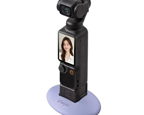For DJI Osmo Pocket 4 / 3 aMagisn Silicone Desktop Stand Base Non-Slip Dashboard Car Mount with Adhesive