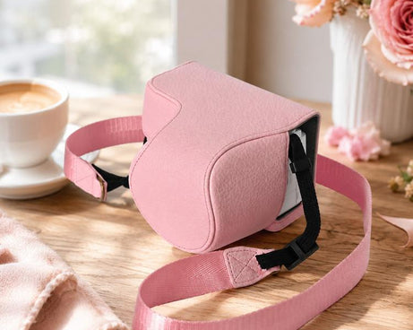 For Sony ZV-E10 II / ZV-E10M2 PU Leather Camera Case Bag Protective Half Body Cover With Shoulder Strap