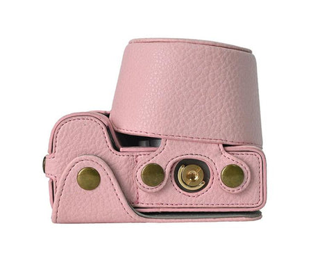 For Sony ZV-E10 II / ZV-E10M2 PU Leather Camera Case Bag Protective Half Body Cover With Shoulder Strap