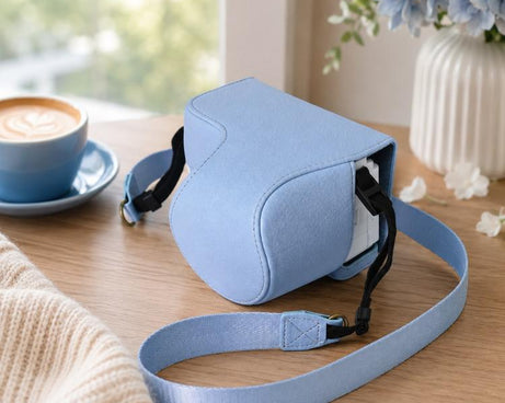 For Sony ZV-E10 II / ZV-E10M2 PU Leather Camera Case Bag Protective Half Body Cover With Shoulder Strap
