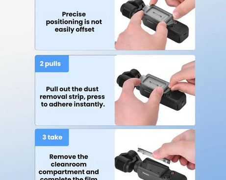 For DJI Osmo Pocket 4 / 3 BRDRC AR Tempered Glass Screen Protector Applicator