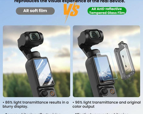 For DJI Osmo Pocket 4 / 3 BRDRC AR Tempered Glass Screen Protector Applicator