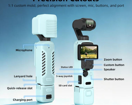 For DJI Osmo Pocket 4 BRDRC Display Sunshade Protective Silicone Case