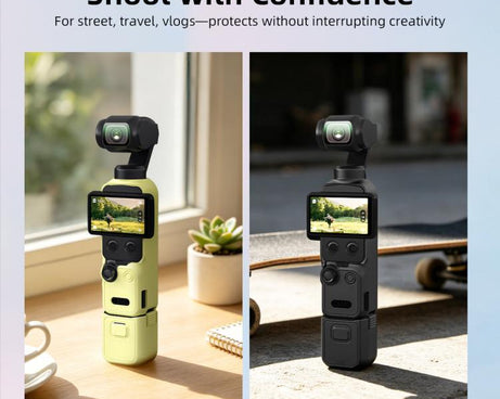 For DJI Osmo Pocket 4 BRDRC Display Sunshade Protective Silicone Case