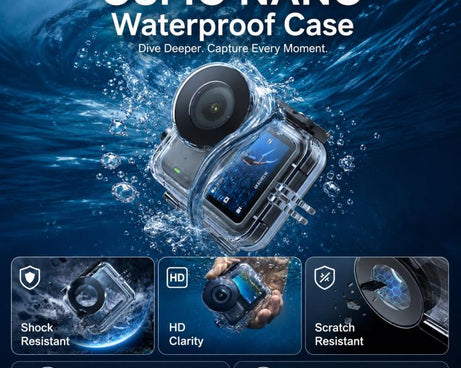 TELESIN 60m Waterproof Case for DJI Osmo Nano IPX8 Under-Water Dive Housing Anti-Fog Action Camera Protection Cover