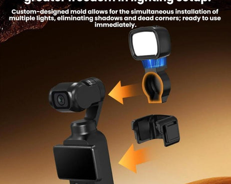 For DJI Pocket 4 BRDRC Portable Handheld Magnetic Selfie Light