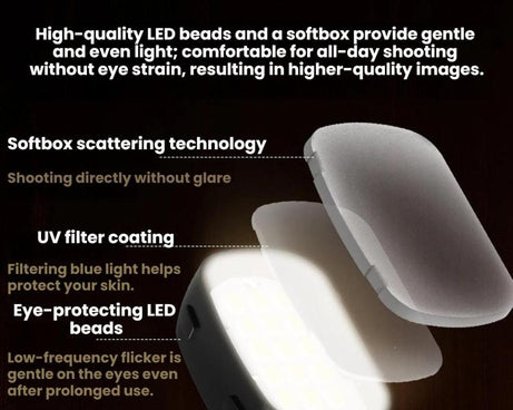 For DJI Pocket 4 BRDRC Portable Handheld Magnetic Selfie Light